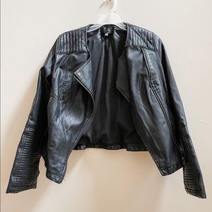 Topshop vegan leather jacket